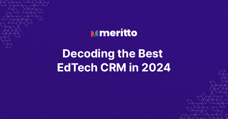 Visual representation of Meritto’s EdTech CRM features, highlighting lead centralization, smart distribution, marketing automation, and seamless learner engagement.