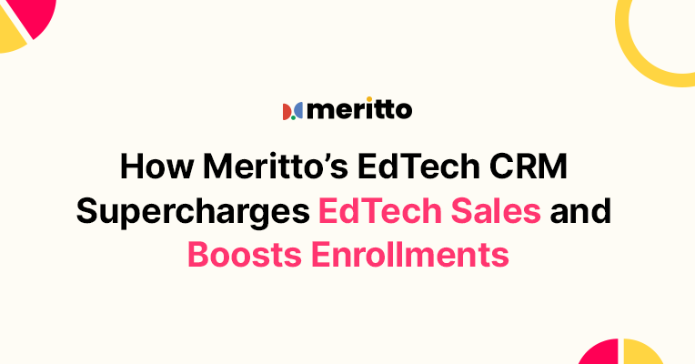 Illustration of a dynamic EdTech sales strategy powered by Meritto’s CRM, featuring centralized lead management, automated workflows, and real-time analytics.