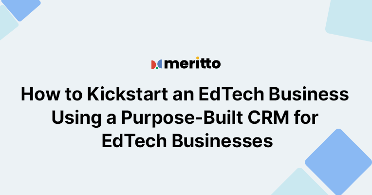 Illustration of an EdTech business utilizing Meritto’s CRM for efficient lead management, automated workflows, and seamless communication.