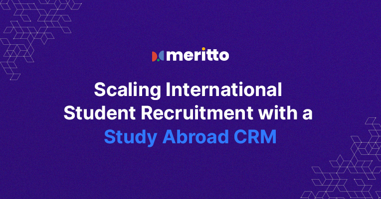 Meritto’s Study Abroad CRM dashboard showcasing centralized lead management, dynamic distribution, and omnichannel communication features for education consultancies.