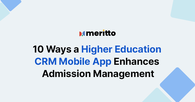 A higher education professional using Meritto’s mobile CRM app to manage admissions, track applications, and streamline communication in real time.