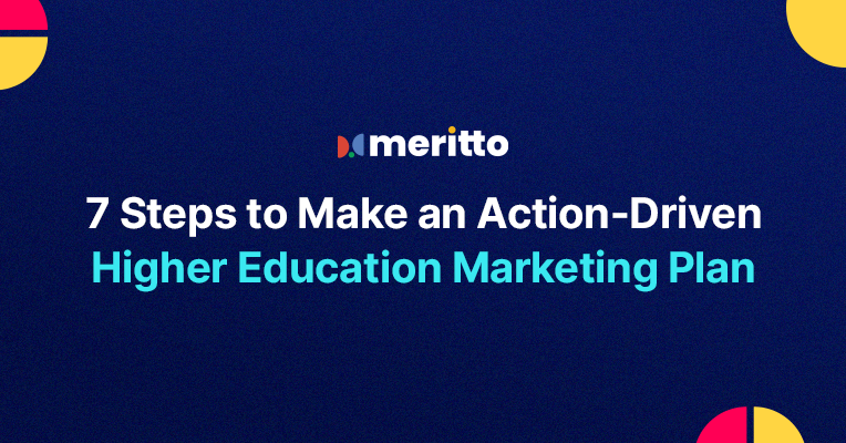 An education professional reviewing marketing strategies with a dashboard showcasing insights and student engagement metrics, highlighting the role of Meritto’s CRM in higher education marketing.