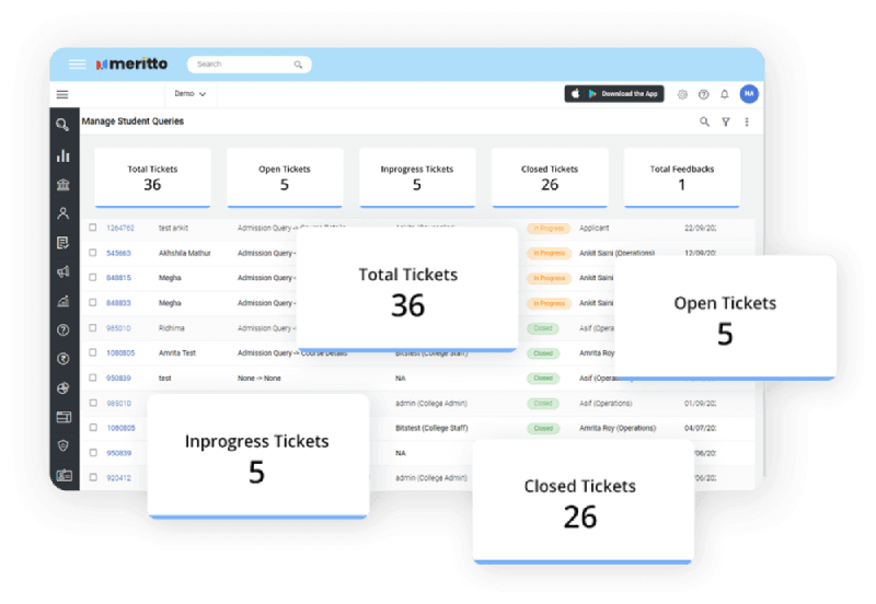 Student portal QMS