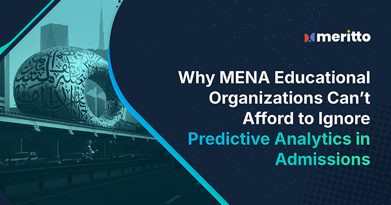 A university admissions dashboard displaying predictive analytics insights for optimizing student recruitment and engagement.